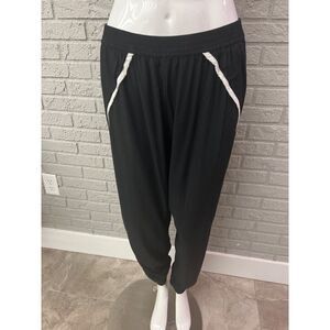 Bongo Fergie Black With White Trim Side Slit Pant Size L